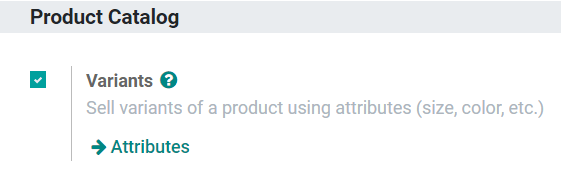 Activar variantes de producto