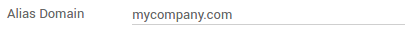 Establecer la configuración de seudónimo del dominio en Odoo.