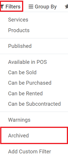 búsqueda del registro de variantes de productos en Comercio electrónico