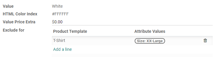 Excluyendo atributos. 