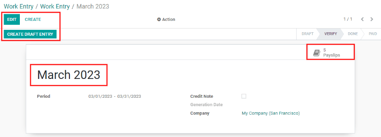 Información de lote que aparece al crear un lote.