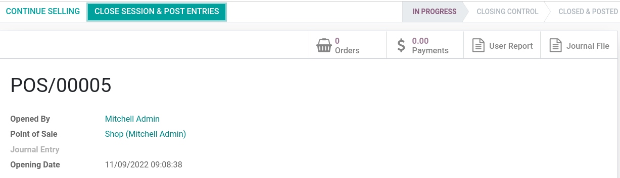 Cómo cerrar una sesión del PdV.