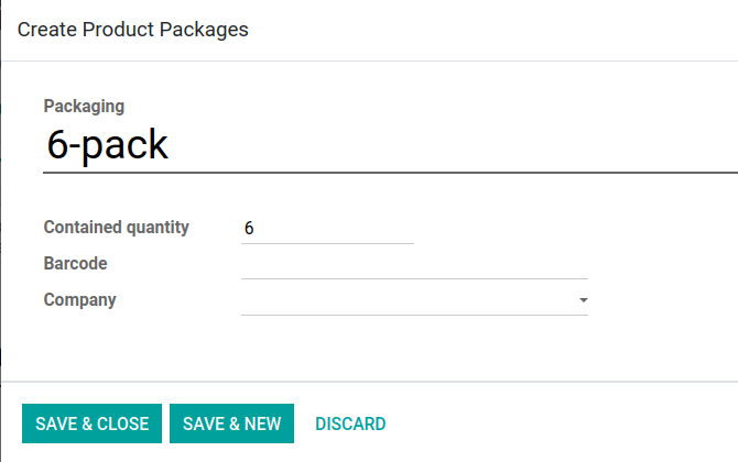 Crear caja de 6 latas para el producto.