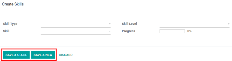 Crear una nueva competencia para el empleado.