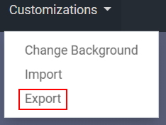 Vista del menú de personalizaciones en Studio de Odoo 