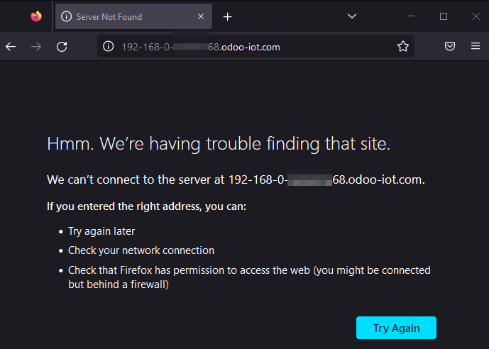 Problema del DNS en el navegador Firefox, en Windows 10.