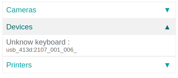 Interruptor de pedal reconocido en la caja IoT.