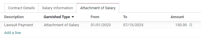Introduce una nueva línea para cada tipo de embargo.
