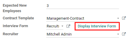 El formulario de entrevista mostrará un enlace para visualizarlo tal y como lo verá el candidato.