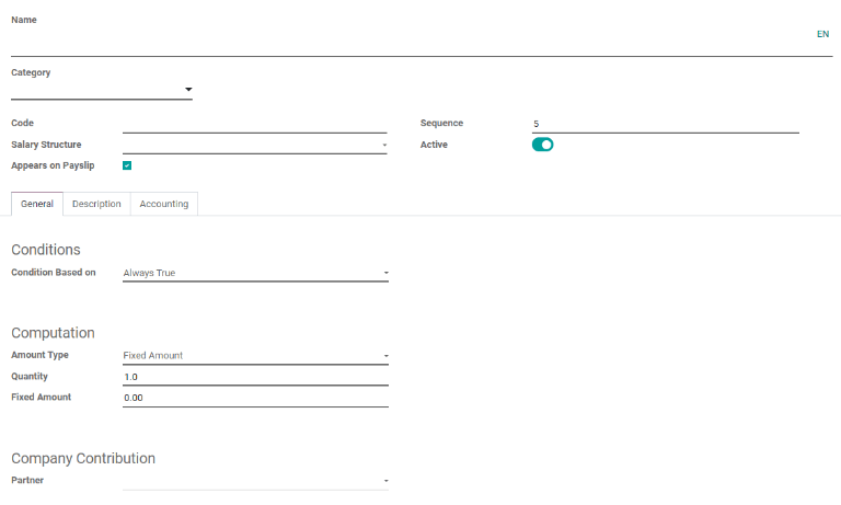 Introduce la información para la nueva regla.