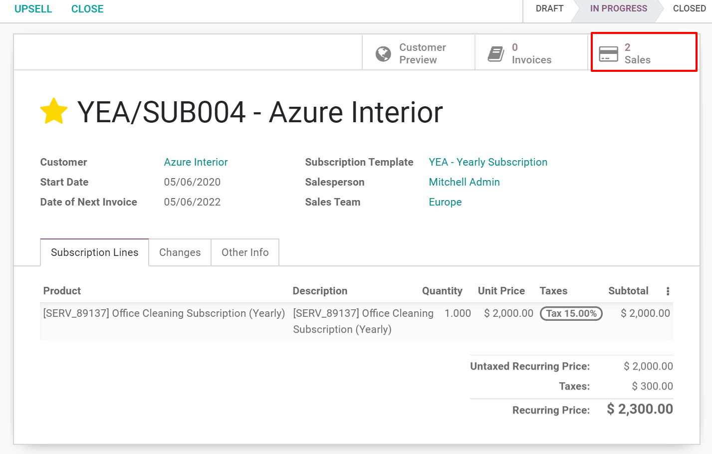 Renueve una cotización con Suscripciones de Odoo