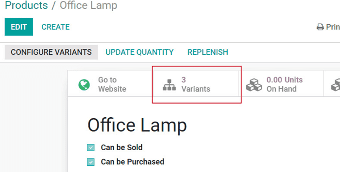 botón inteligente de variantes de producto en Comercio electrónico