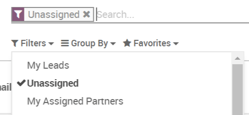 Filtrar para leads no asignados