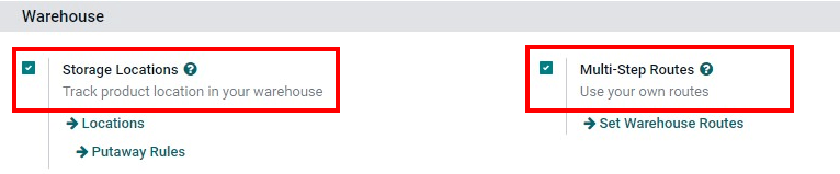 :alt: Ajustes del almacén.